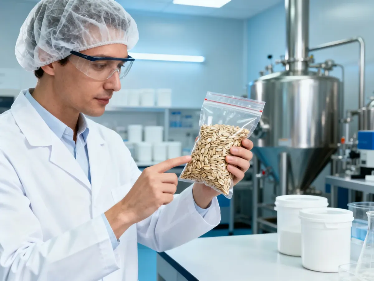 Kontrola jakości certyfikowanego owsa w laboratorium